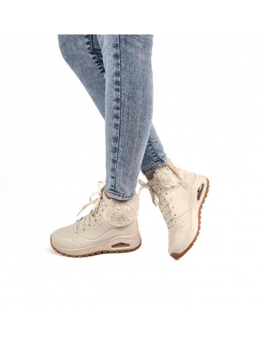 Botas Skechers Uno Rugged-Fall Air en Blanco para Mujer