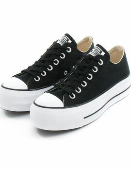 Converse Chuck Taylor All Star Negro Plataforma Lona