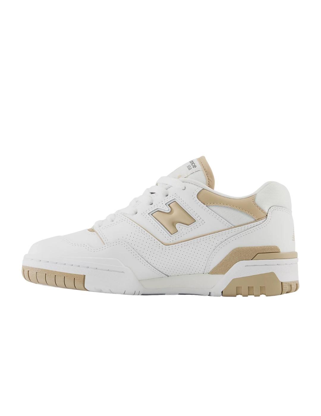 Zapatilla New Balance BB550BT en Blanco y Camel Unisex