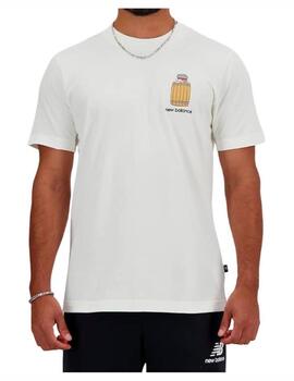 Camiseta New Balance Barrel Run en Beige para Hombre