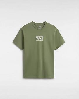 Camiseta Vans Tech Box Se Tee en Verde pata Hombre