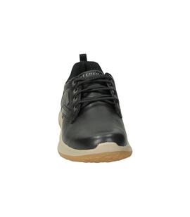 Zapatilla Skechers Delson Antigo en Piel Negro Waterproof