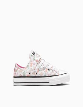 Zapatilla Converse Ctas 1 V Ox con Flores para Niñas