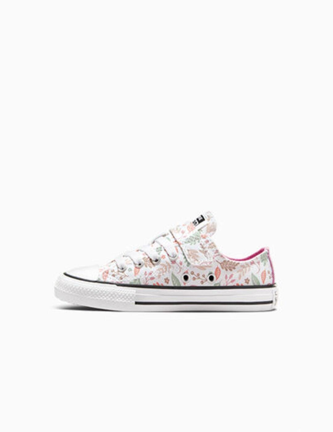 Zapatilla Converse Ctas 1 V Ox con Flores para Niñas