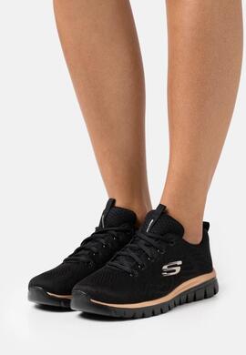 Zapatilla Skechers Graceful-Get Connected en Negro Mujer