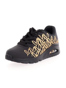 Zapatilla Skechers Uno-Golden Heart en Negro para Mujer