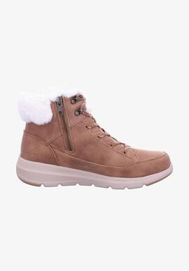 Botin Skechers Glacial Ultra-Cozyly en Camel para Mujer