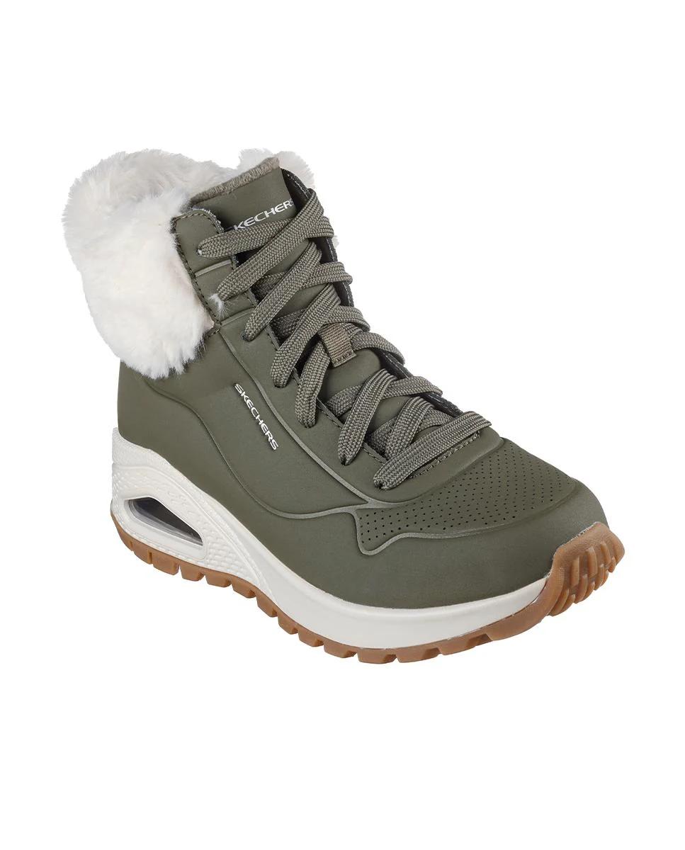 Botín Skechers Uno Rugged-Fall Air en Verde para Mujer