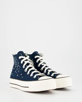 Zapatilla Converse Chuck Taylor Ctas Lift Hi en Marino Mujer