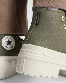 Botín Converse Ctas Lugged Heel Hi en Verde para Mujer