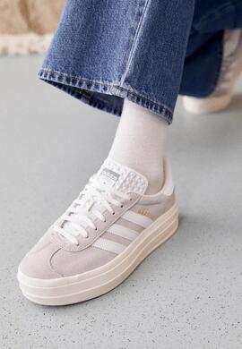 Zapatilla Adidas Gazelle Bold W en Gris para Mujer