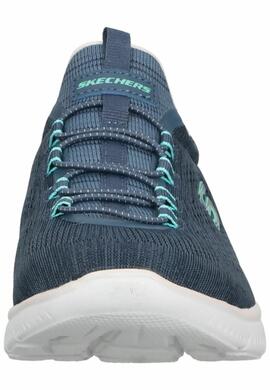 Zapatilla Skechers Summits-Fun Flare en Azul para Mujer